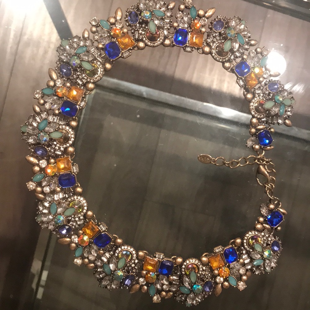 Multi color crystal necklace from Zara